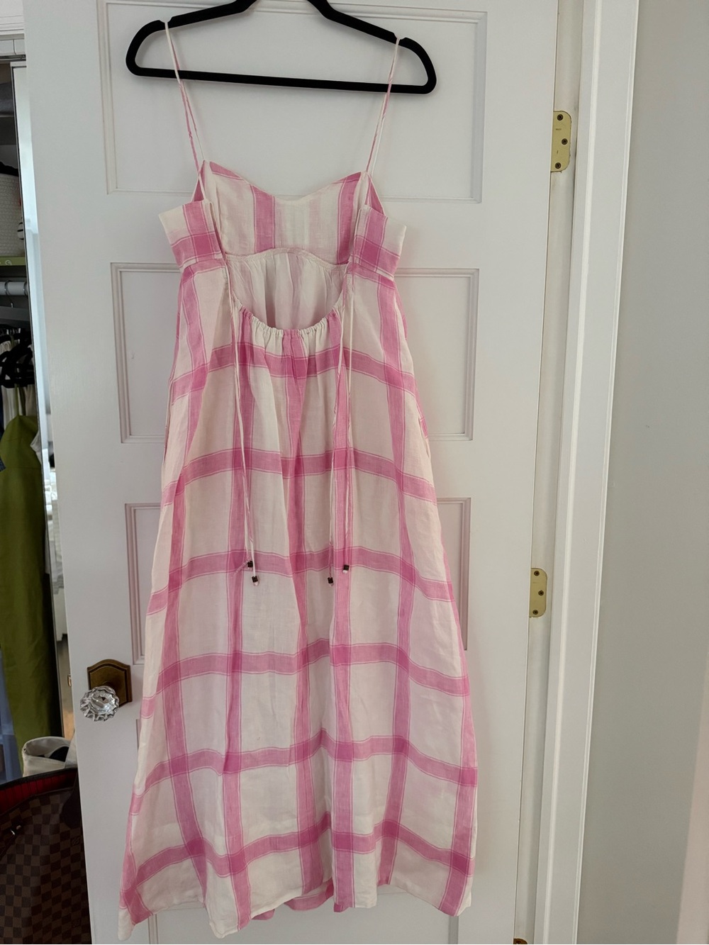 Anthropologie - Maeve Linen Tie-Back Maxi Dress - Picture 2 of 2